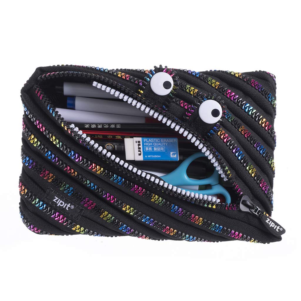Amazon | ZIPIT Monster Big Pencil Case, 3-Pack (Blue, Pink, Black